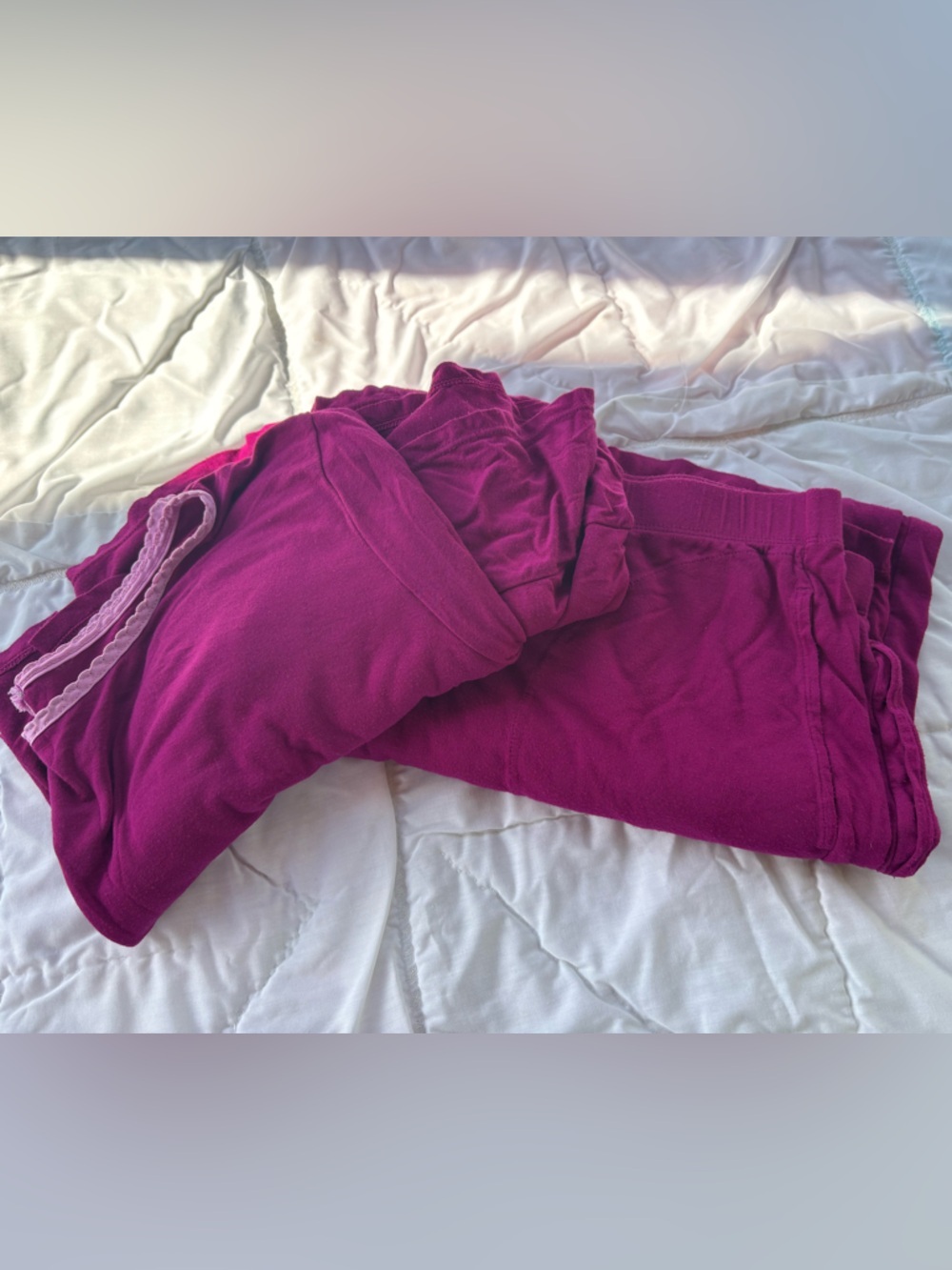 Women's Magenta Pajama Set - Comfortable Sleepwear